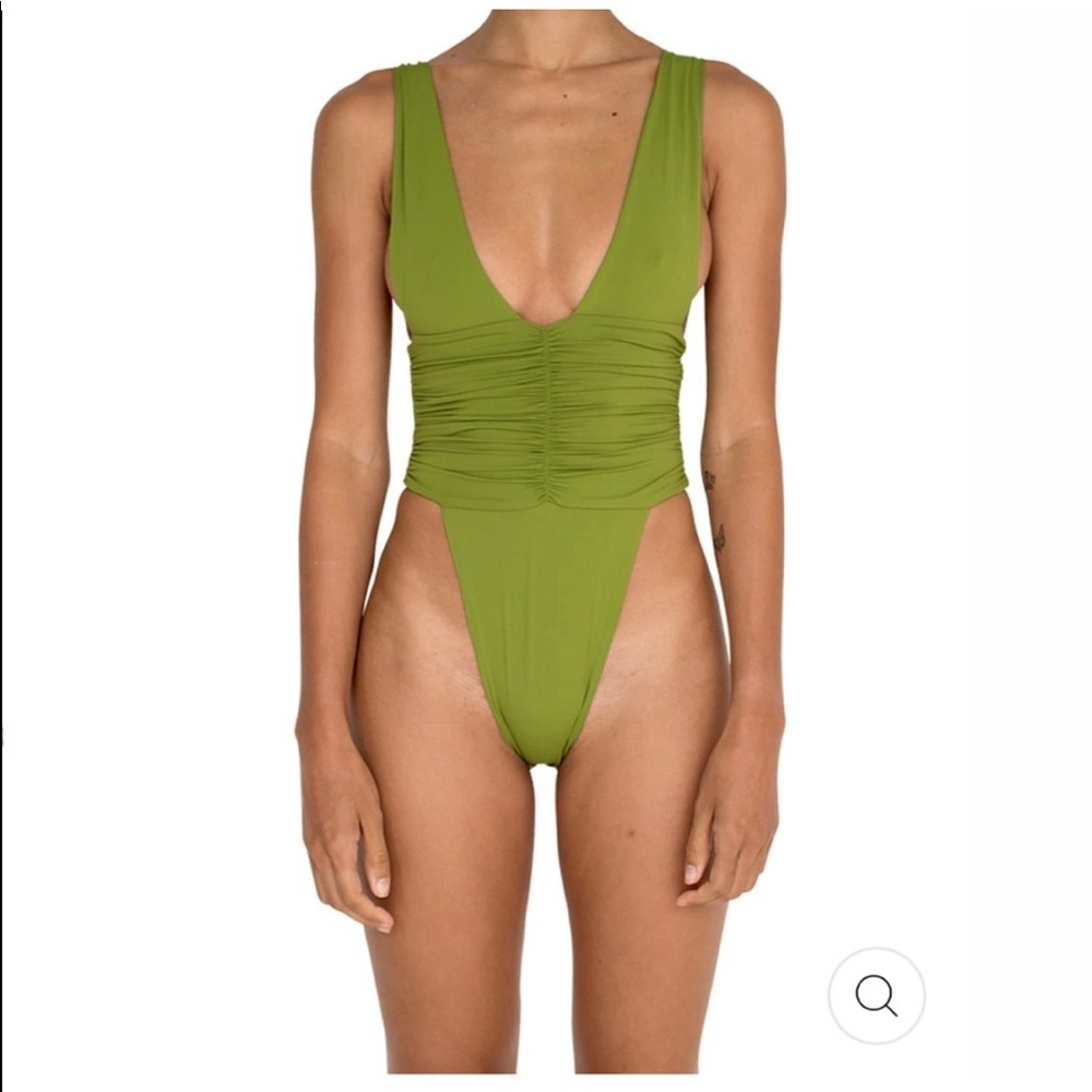 RIOT SWIM GREEN ONE PIECE
